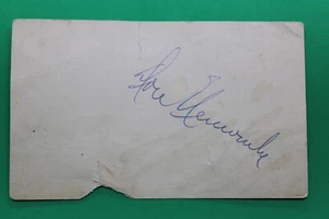 Vintage signed index card - Don Newcombe 1949-60 Dodgers - Picture 1 of 1