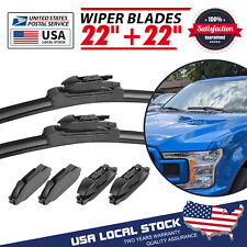 Front Windshield Wiper Blades 22"+22" All Season For Dodge Challenger 2009-2017