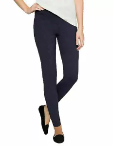 Matty M Pantaloni Donna Slub Ponte Leggings Pull On con Tasche Blu Navy Tg XS - Foto 1 di 4