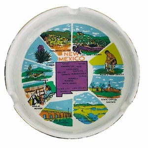 New Mexico Souvenir Ashtray/ Paintbrush Holder Land of Enchantment  Vintage - Picture 1 of 7