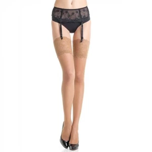 Gatta Venus matte 15 cm (5,9 inch) wide lace crown lycra sheer stockings 20 Den - Picture 1 of 48