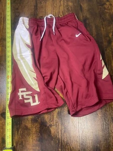 Nike Florida State Seminoles Shorts Garnet Gold Basketball FSU Noles ~ Youth M - Picture 1 of 3