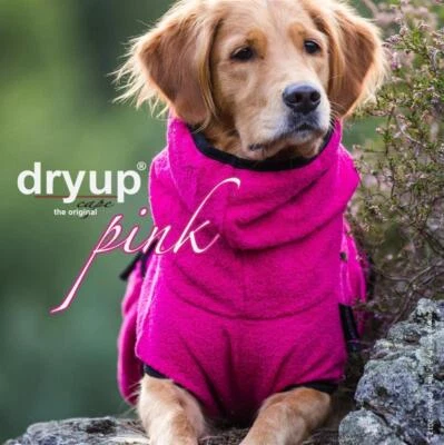 ACTIONFACTORY Dryup Cape pink Hundebademantel Hunde Bademantel