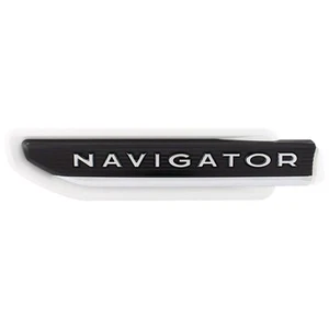 OEM 2022-24 Navigator LH Driver Side Fender Emblem Pristine White Black Label - Picture 1 of 8