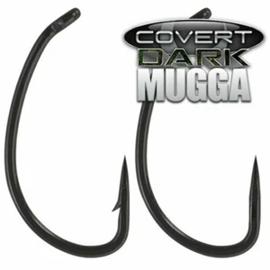 Ganchos mugga oscuros cubiertos de tackle Gardner, vástago curvo carpa/espécimen - Imagen 1 de 11