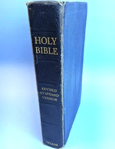 Holy Bible Revised Standard Version Nelson 1952 Kunstleder schwarz getragen - Bild 1 von 15
