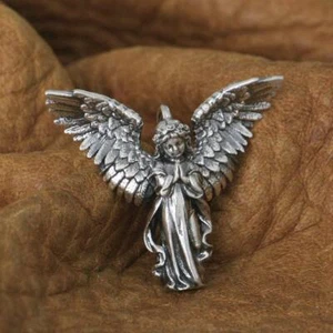 925 Sterling Silver Charms Little Angels Pendant TA281A JP Good Details - Picture 1 of 12