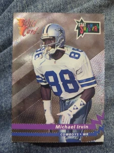 1992 Wild Card Stat Smashers Michael Irvin Dallas Cowboys #SS-32 NFL Karte  - Bild 1 von 2