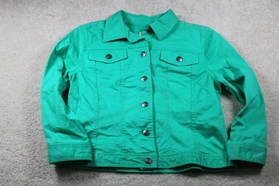 Ruby Rd Favorites Jacket Womens 6 Button Front Stretch Casual Spandex Blazer - Image 1 of 4