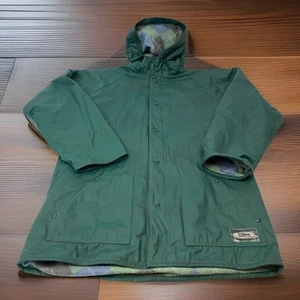 Totes Womans L Large Forrest Green Polyester Snap Insulated Rain Pocket Jacket - Picture 1 of 13