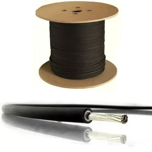 10mm Single Core Solar Panel DC Cable Extension 100m - Black - Picture 1 of 3
