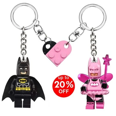 NUEVO Exclusivo Llavero Lego Batman Hada Rosa para Pareja Regalo Día de San Valentín