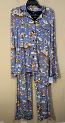 Nick & Nora Pajamas Small S 2pc Set Top Pants Dogs Bathtime Bubbles Funtime NEW - Image 1 of 4