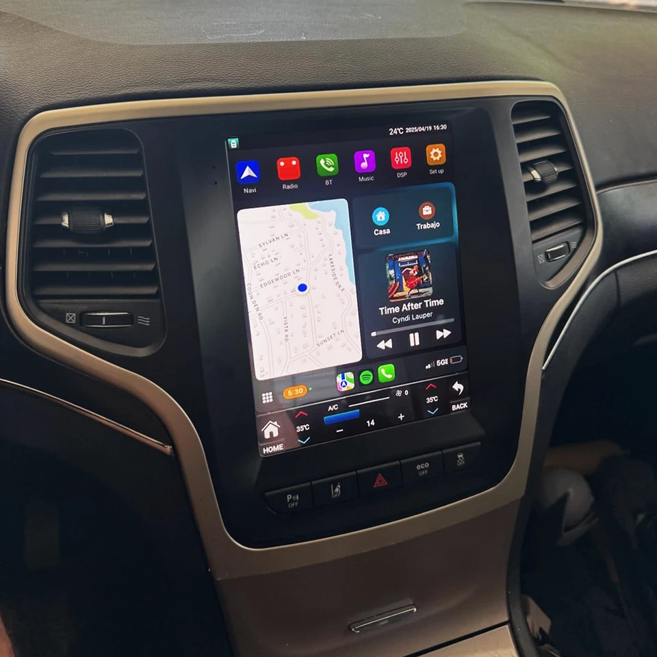 9.7'' For Jeep Grand Cherokee 2014-2017 Car Radio Android 13 Apple Carplay WiFi Foto 1 de 4