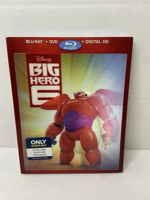 NEW** Disney Big Hero 6 (Blu-ray, 2014) With RARE Best Buy Lenticular Slip Cover - Image 1 of 4