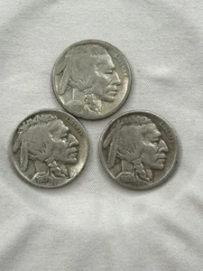 Lot Of 3 Key Date Buffalo Nickels 1919-D F 1921-S G+/VG 1926-S VG - Picture 1 of 19