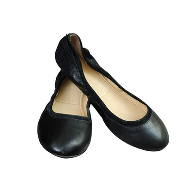 Zapatos planos de ballet Cole Haan Grand OS de cuero negro gamuza cómodos para mujer talla 7B Foto 1 de 4