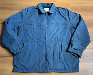 Vintage US Navy Jacket Mens 44 Blue 80s Utility Deck Military Lined Zip Coat USN - Picture 1 of 10