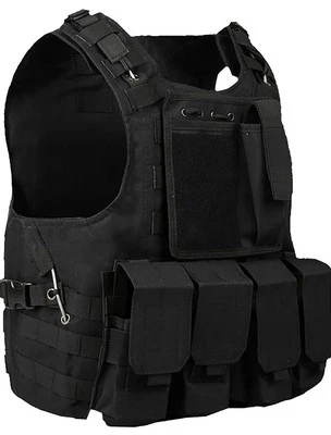 NEW Military Tactical Vest Molle Adjustable Men Airsoft Paintball Assault Combat - Image 1 of 4