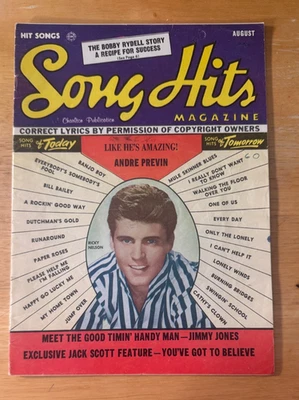 Song Hits Magazine August 1960 featuring ELVIS LP AD Brook Benton Jack Scott - Image 1 of 4