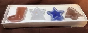(Set Of 4) Christmas Candles In Glass Ch 4 - Picture 1 of 1