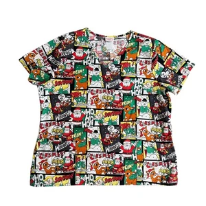 Camisa Exfoliante Rudolph Enfermería Mujer XL Muñeco de Nieve Clásico Dibujos Animados - Imagen 1 de 6