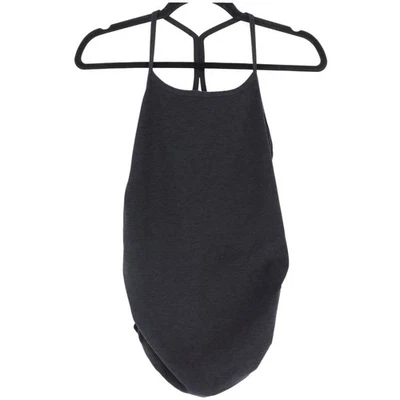 Camiseta sin mangas Beyond Yoga the Bump negra jaspeada talla L ocio informal Foto 1 de 4