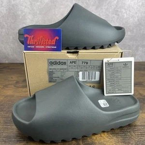 NEU PROBE Adidas Yeezy Slide Dark Onyx schwarz Größe 9 ID5103 Herren Sandale YZY OG - Bild 1 von 11