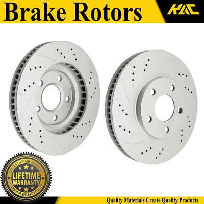 Pair Front Disc Brake Rotors for Chevrolet Impala 2000 2001 2002 2003 2004 2005 - Image 1 of 4