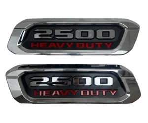 OEM 2019-2024 RAM 2500 HEAVY DUTY HOOD EMBLEMS PAIR 68362209AC 68362210AC - Picture 1 of 5