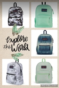 NEW Jansport Cross Town Backpack Brasilia Prime Hustle Elemental Choose Color - Picture 1 of 11