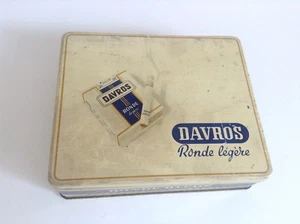 Ancienne boite à cigarettes Davros Ronde légère BON ETAT PLUS - Imagen 1 de 5