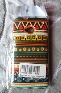 DandyCase 2in1 Hybrid High Impact Hard Aztec Tribal Pattern Orange - Picture 1 of 2
