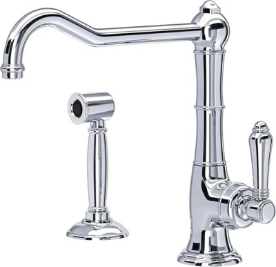 Rohl A3650/11LMWSAPC-2 Cinquanta Column Spout Kitchen Faucet w/Sidespray - Image 1 of 4