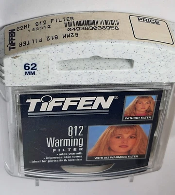 Tiffen 62mm 812 Warming Light Balancing Glass Lens Filter USA 62 mm E62 E-62 - Image 1 of 4