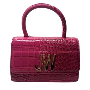 Jason Wu NWT Pink Croc Embossed Pink Faux Leather Mini Convertible Bag - Picture 1 of 14