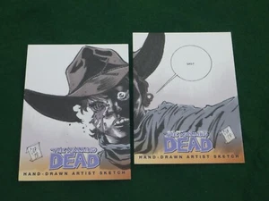 The WALKING DEAD 2 Card Dual Panel Artist Sketch CHRIS FOREMAN Cryptozoic 1/1 - Picture 1 of 2