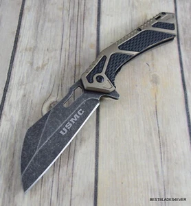 8.75 INCH MTECH OFFICIALLY LICENSED USMC SPRING ASSISTED KNIFE WITH POCKET CLIP - Picture 1 of 7