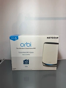 New Netgear Orbi WIFI 6 AX6000 Tri-Band Router Add-on Satellite RBS850 - Afbeelding 1 van 4