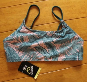 Art Class bikini top Girls size XL (14/16) Pink Green NWT - Picture 1 of 8