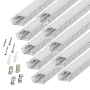20pcs 1m LED Profil Alu Leiste für Streifen Beleuchtung Kanal Aluprofil Profile - Bild 1 von 24