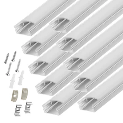 20pcs 1m LED Profil Alu Leiste für Streifen Beleuchtung Kanal Aluprofil Profile - Bild 1 von 4