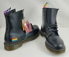 Size 14 Mens - Dr Martens 1460 Pride Boots Black Rainbow Gay Pride