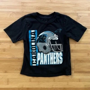 Carolina Panthers NFL T-Shirt Kids S-CH-P 4 Black Graphic Print Short Sleeve - Picture 1 of 4