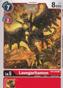 BANDAI DIGIMON CARD GAME - LAVOGARITAMON BT2-016 C - RED - Picture 1 of 2