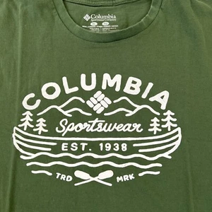 COLUMBIA SPORTSWEAR Short Sleeve T-Shirt - Mens XL - Green Soft - Afbeelding 1 van 9