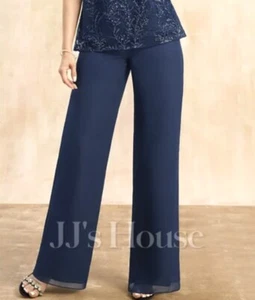 JJ’s House Anzughose Chiffon marineblau Damengröße 14 - Bild 1 von 5