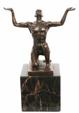 Escultura de bronce hombre desnudo figura de bronce estilo antiguo 18cm