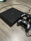 Sony PlayStation 4 Pro 1TB Console - Black Two Controllers And Charging Dock