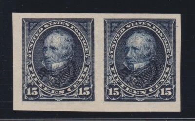 US 274P5 15c Clay Pair Proof on Stamp Paper w/ PF Cert XF JUMBO OG LH SCV $1000 - Image 1 of 3